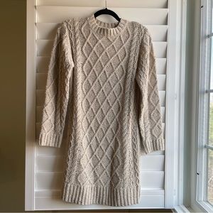Line and dot beige cable knit sweater dress from Revolve size XS